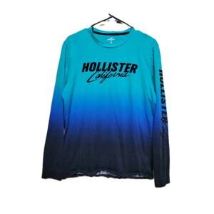 Hollister California Aqua Blue Long Sleeve Shirt Adult Large